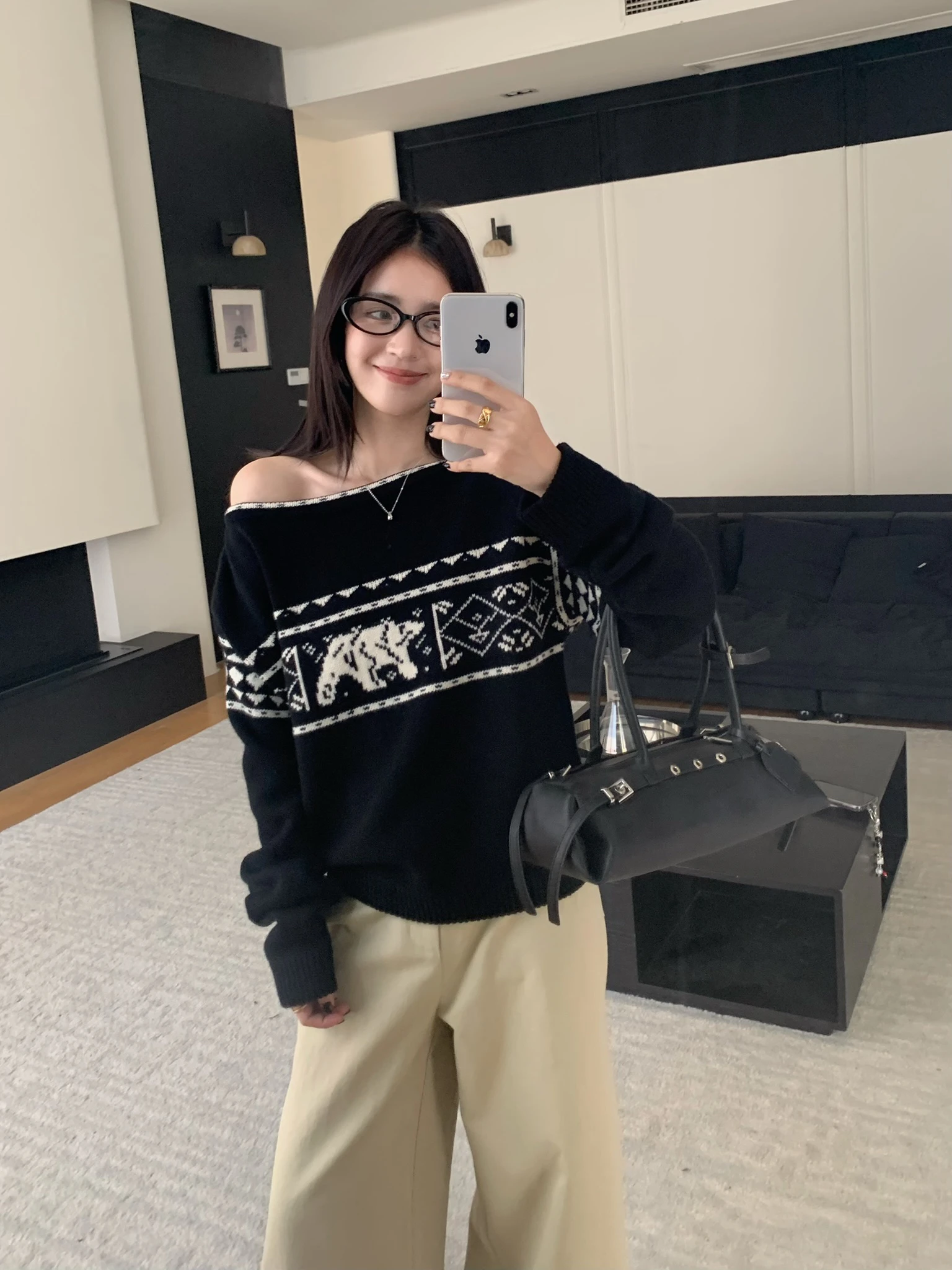 

Вязаный свитер Lu Lazy с узором косы, асимметричным дизайном плеча, мягкий, теплый, в стиле ретро, с круглым вырезом, длинными рукавами, свободного кроя, для женщин