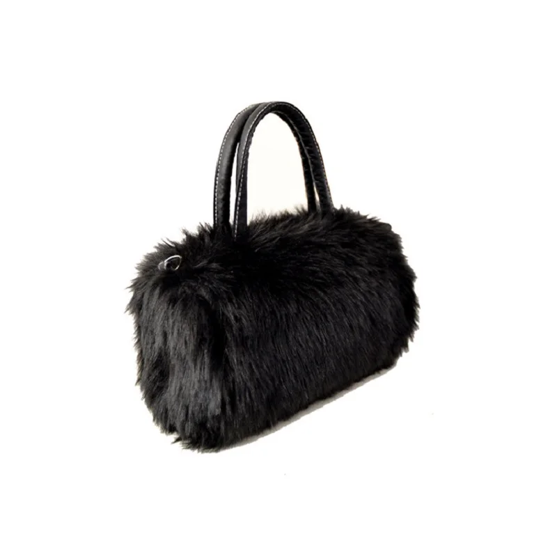 Plush Faux Fur Women's Small Handbags Ladies Mini Shoulder Crossbody Bags Brands 2024 Female Phone Pouches Money Bag for Girls