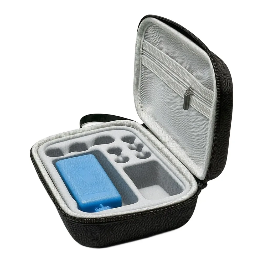 Compact Travel Cooler Case for Insulin and Peptide Medications with Shock-Absorbing Structure and Thermal Stability