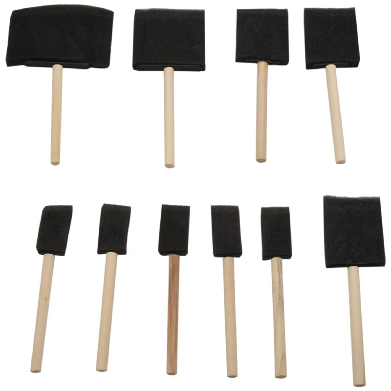 

Foam Brush Painting Sponge Tool With Hardwood Handles Pack Of 10