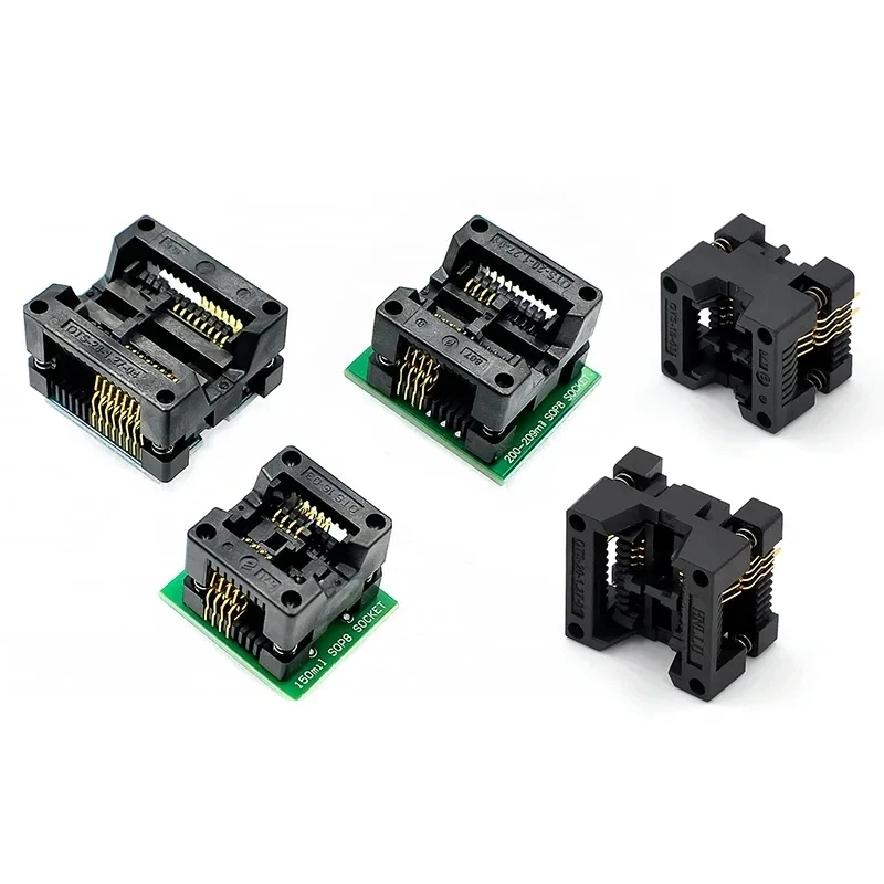 SOIC8 SOP8 to DIP8 Wide-body Seat Wide 150/200mil Programmer Adapter Socket Blue SA612 SA602 IC Test Conversion Burner