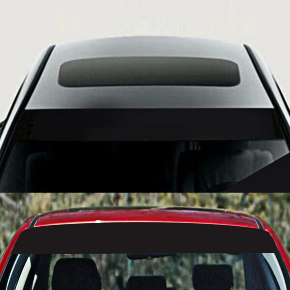 

1pc Glass Sun Shade Sticker Premium Front Windshield Decal Uv Resistant Waterproof No Residue Removable Sun Visor Strip