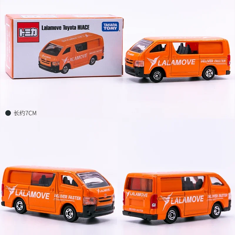 Takara Tomy Tomica รถของเล่นโมเดลของเล่นสำหรับเด็กผู้ชาย, รถสะสมแบบจำลองโตโยต้า Hiace Lalamove ทำจากอัลลอย