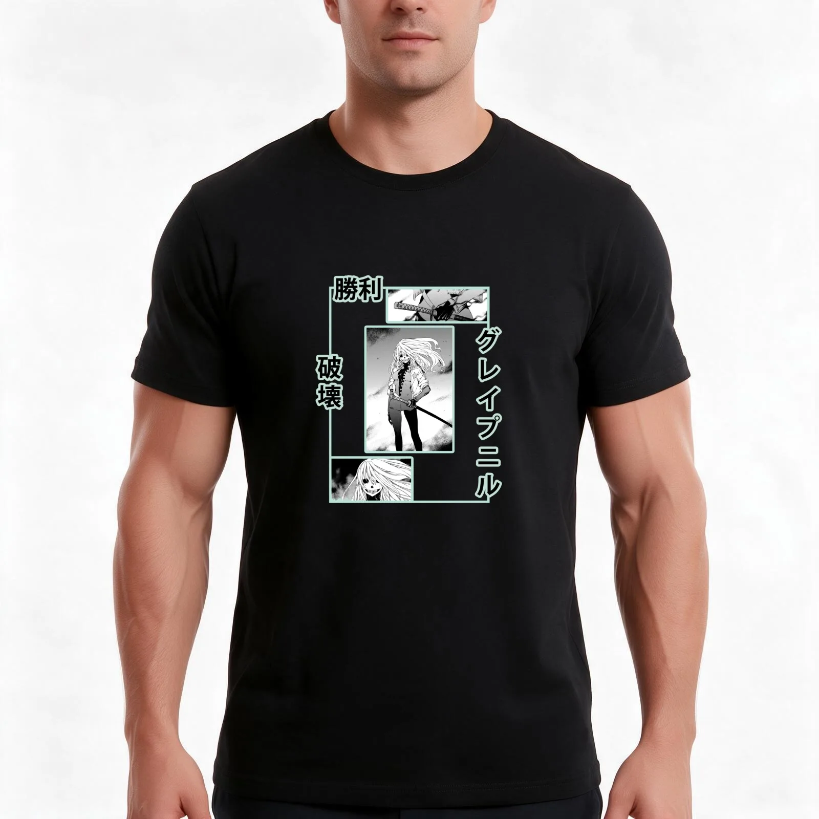 GLEIPNIR CLAIR AOKI AND SHUICHI KAGAYA TRANSFORMATION T-Shirt, Summer Casual Cotton Tee, Oversized Streetwear Tops, 100% Cotton