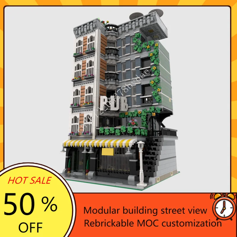 5024PCS PUB house modular Modular MOC Creative street view Model Building Blocks Architecture DIY Education Assembly Toys Gifts