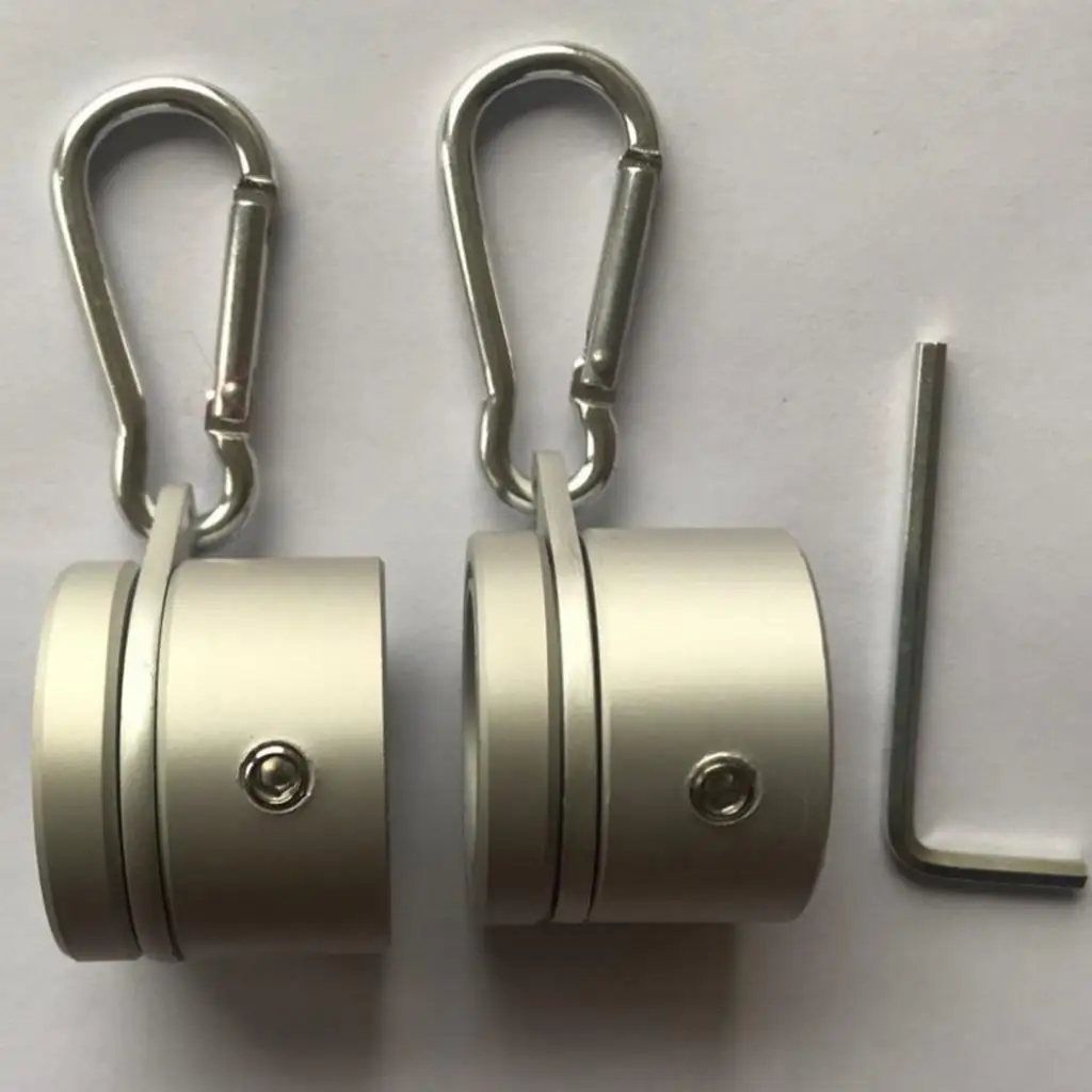 Modern Aluminum Alloy Flag Pole Rings Anti-wrap Retractable Clips Wind Grommet Hooks Kit for Outside Installation
