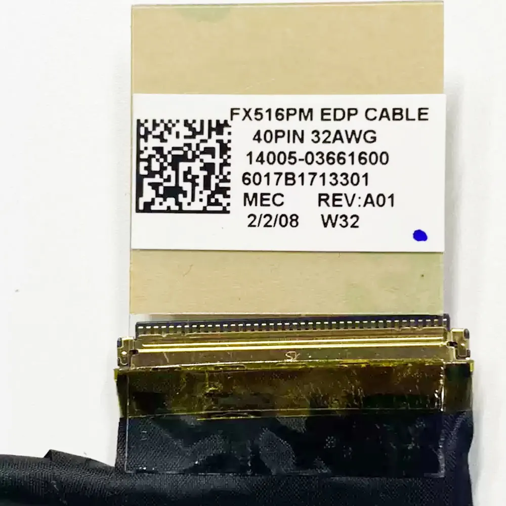 OEM For ASUS TUF Air Dash F15 FX516 FX516P FX516PE FX516PM FX516PR Laptop Video Screen LCD LED LVDS Display Ribbon Flex Cable