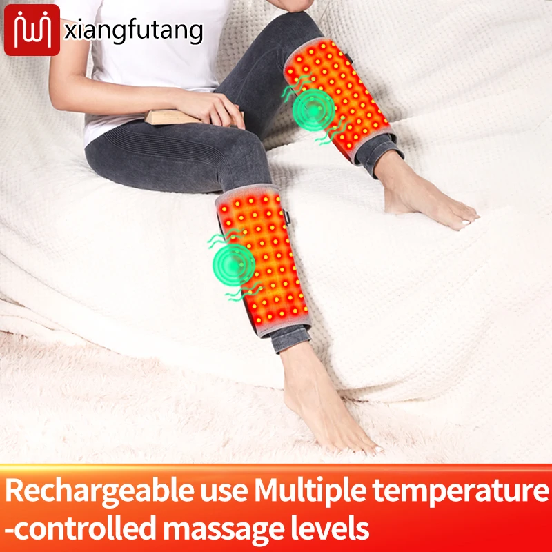 

Red Light Therapy Calf Massager 3 Modes Vibration Kneading Full-Wrap Heat Varicose Veins/Muscle Strain Relief Elderly Gift