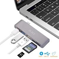 HOT 5 in 1 USB C Hub SD/TF Card Reader for MacBooks Pro Accessories Type C Adapter Lighting USB Adapter with USB 3.0/2.0 Port