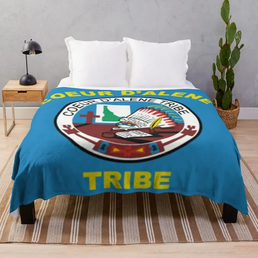 

Flag of Coeur d'Alene Tribe USA Throw Blanket Luxury St Luxury Brand manga Hair Blankets