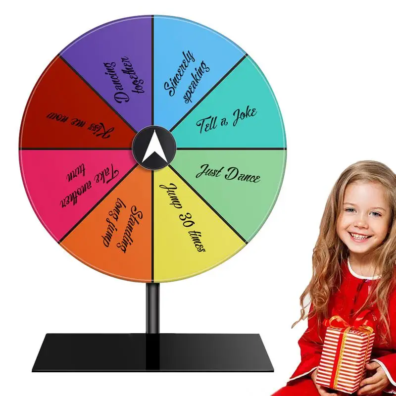 Spin Prize Wheel Dry Erase Spin Wheel 8 Slots Color Color Roulette Wheel Heavy Duty Editable Spin Wheel For Prizes With Stand