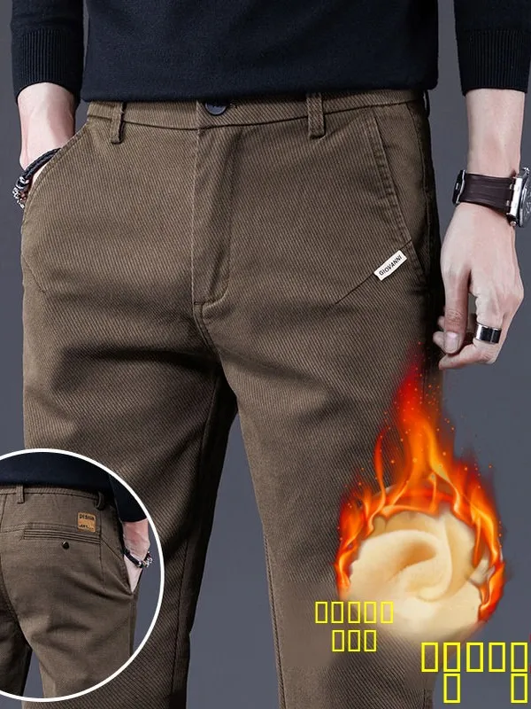 

Мужские облегающие повседневные брюки на подкладке Fce, износостойкие осенне-зимние прямые брюки West, модные роскошные брюки