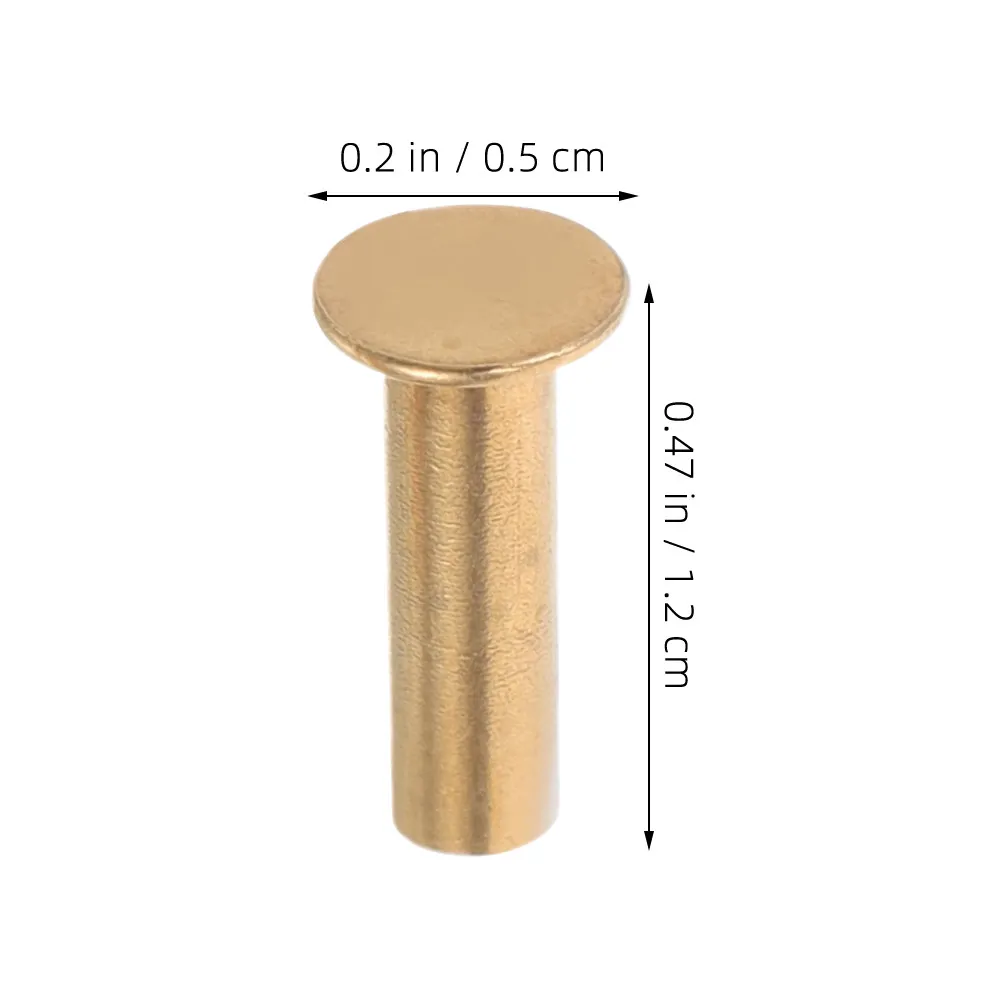 7Pairs Kitchen Knife Handle Rivets Copper Fasteners DIY Fixing Kit Secure Lock Screws Replacement Knife Handle Repair Tool