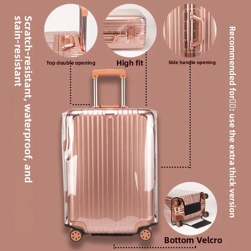 Thickened Protective Cover for Luggage Transparent Waterproof Wear-resistant Check-in Baggage  Protection Cover