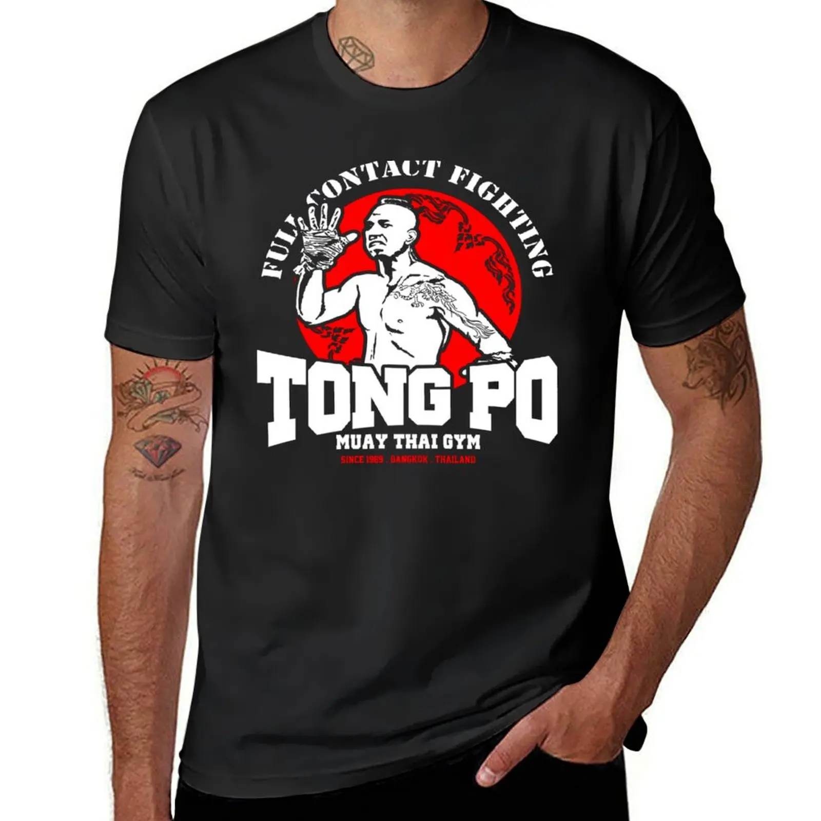 

New Tong PO Muay Thai Fighter Villain Kickboxer Van Damme Movie T-Shirt plain boys whites oversized t shirts for men graphic