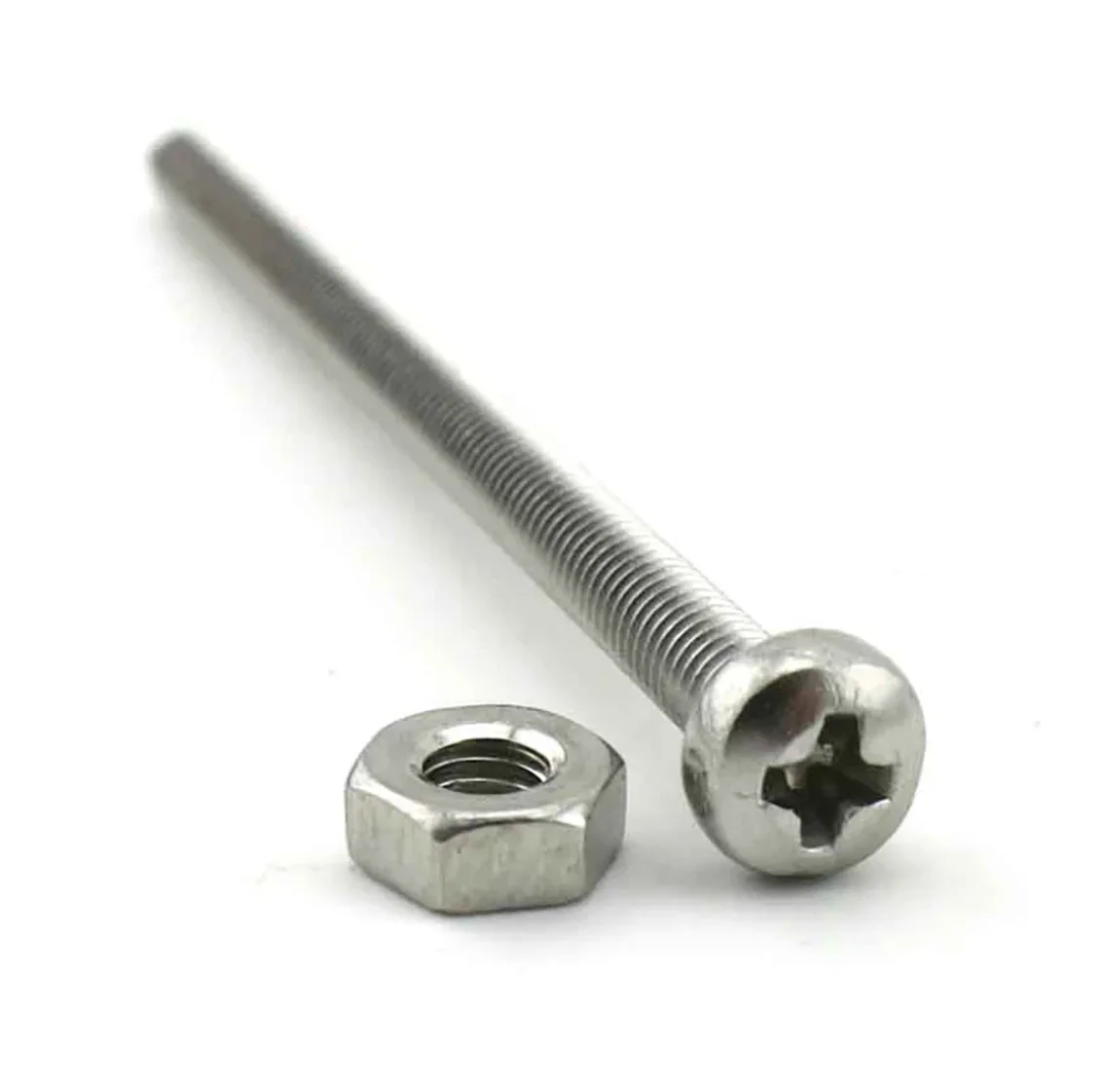 10Pcs M2 Long Screws High Strength Round Pan Head Phillips Bolts Nuts Kit DIY Model Screws Set Length 4-30mm