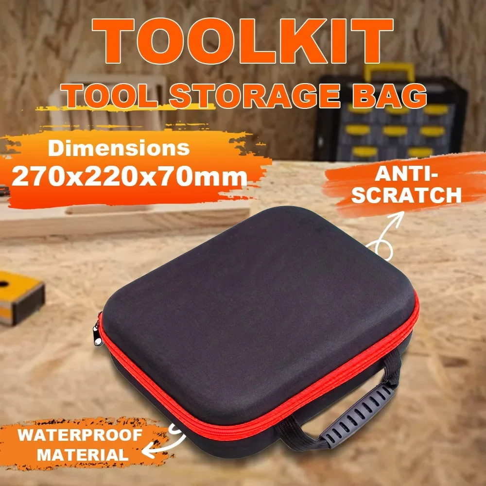 

Сумка для инструментов большой емкости, доступная 2 размера с красными краями, водонепроницаемая сумка для инструментов, сумка для инструментов для электрика