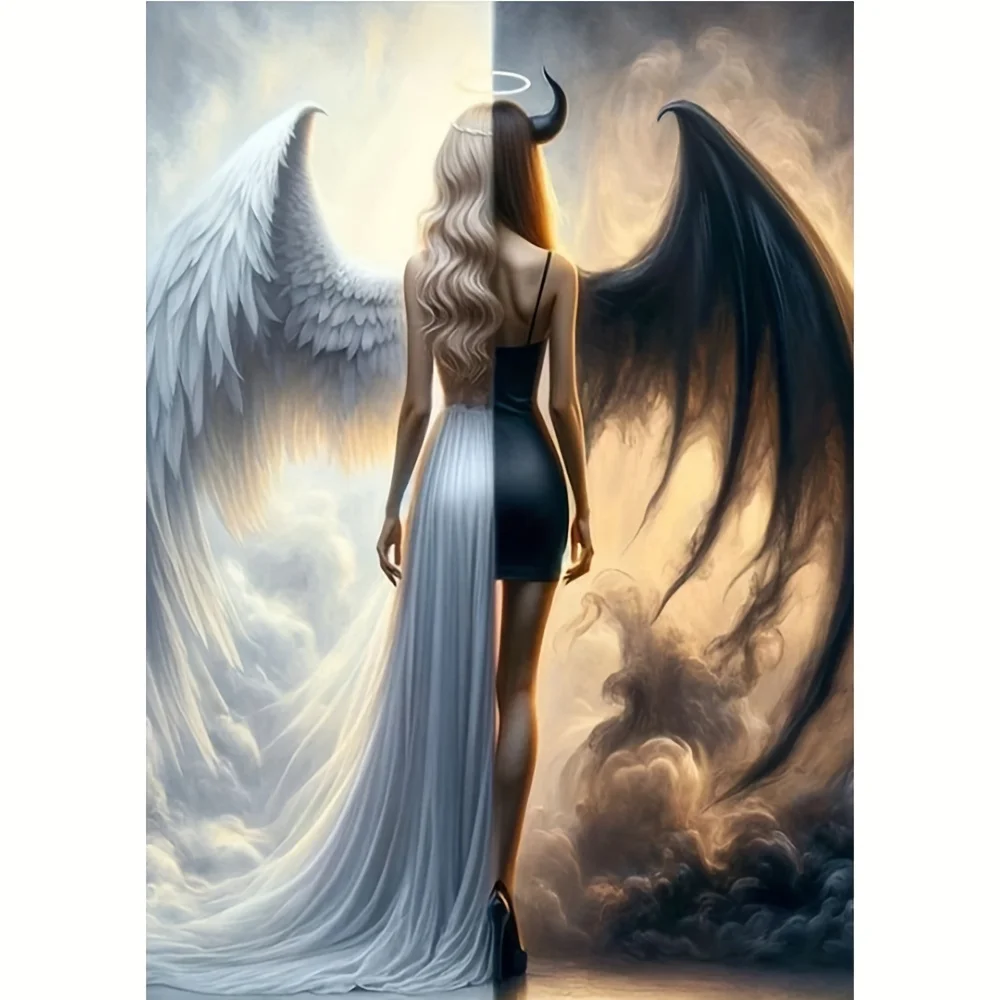 Oil Painting By Numbers Portrait Angel DIY Number Drawing Canvas Pictures By Numbers Home Decor Large Size Unframed