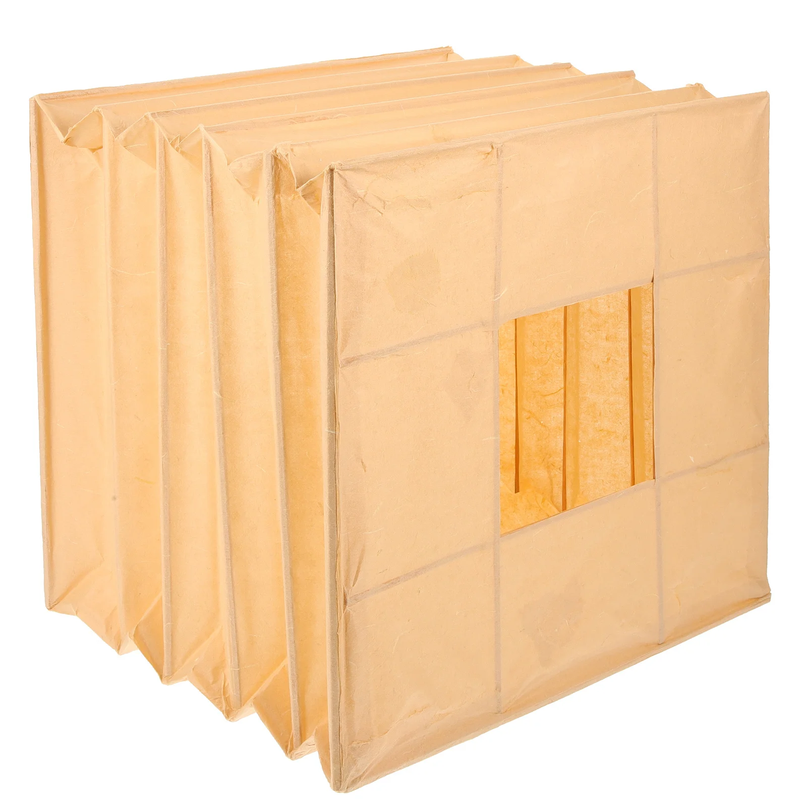 

Paper Lampshade Rustic Foldable Lantern Cover Durable Paper Ceiling Lamp Shade for Living Room Bedroom Decoration Warm