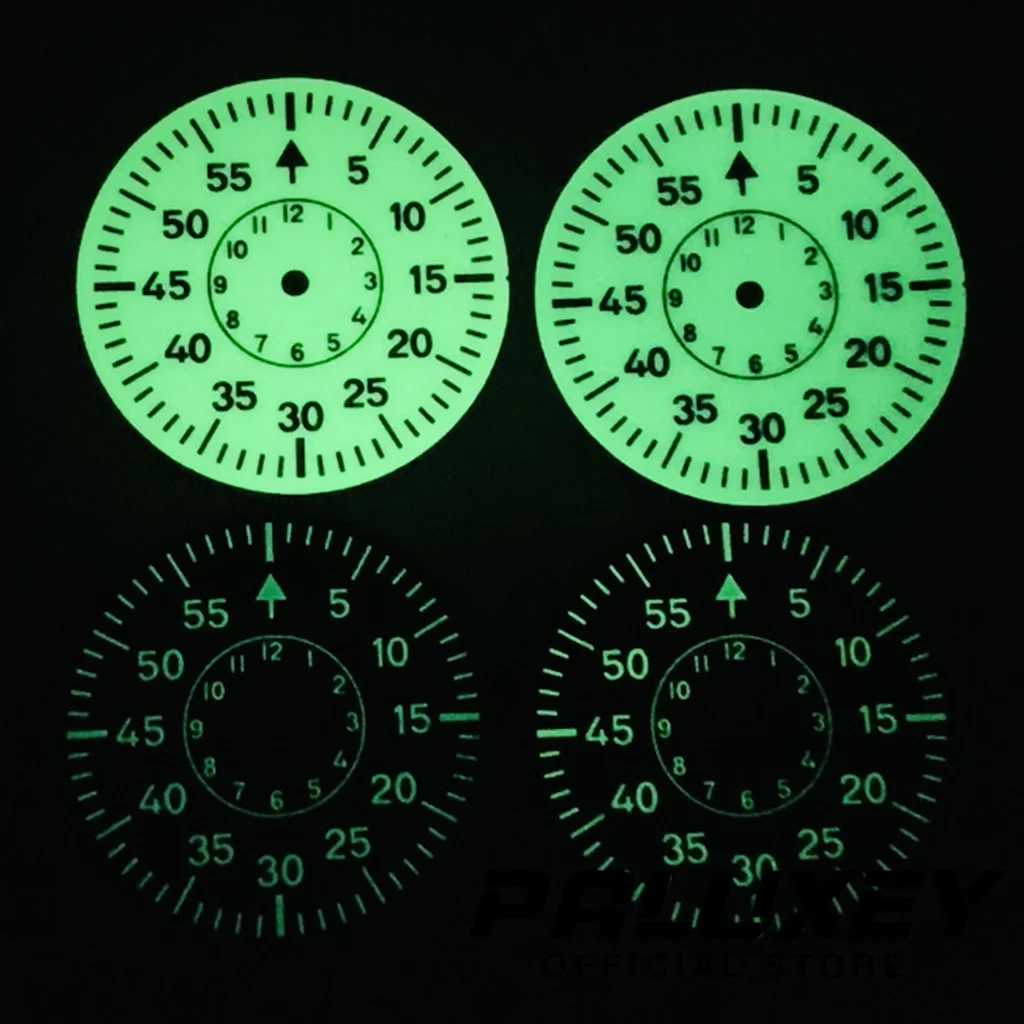 29 MILLIMETRI Diver Orologio Pilota Quadrante Completo C3 Verde Luminoso Quadranti Per NH35 NH36 NH38 NH39 ETA2824 2836 Miyota 8215 Movimento