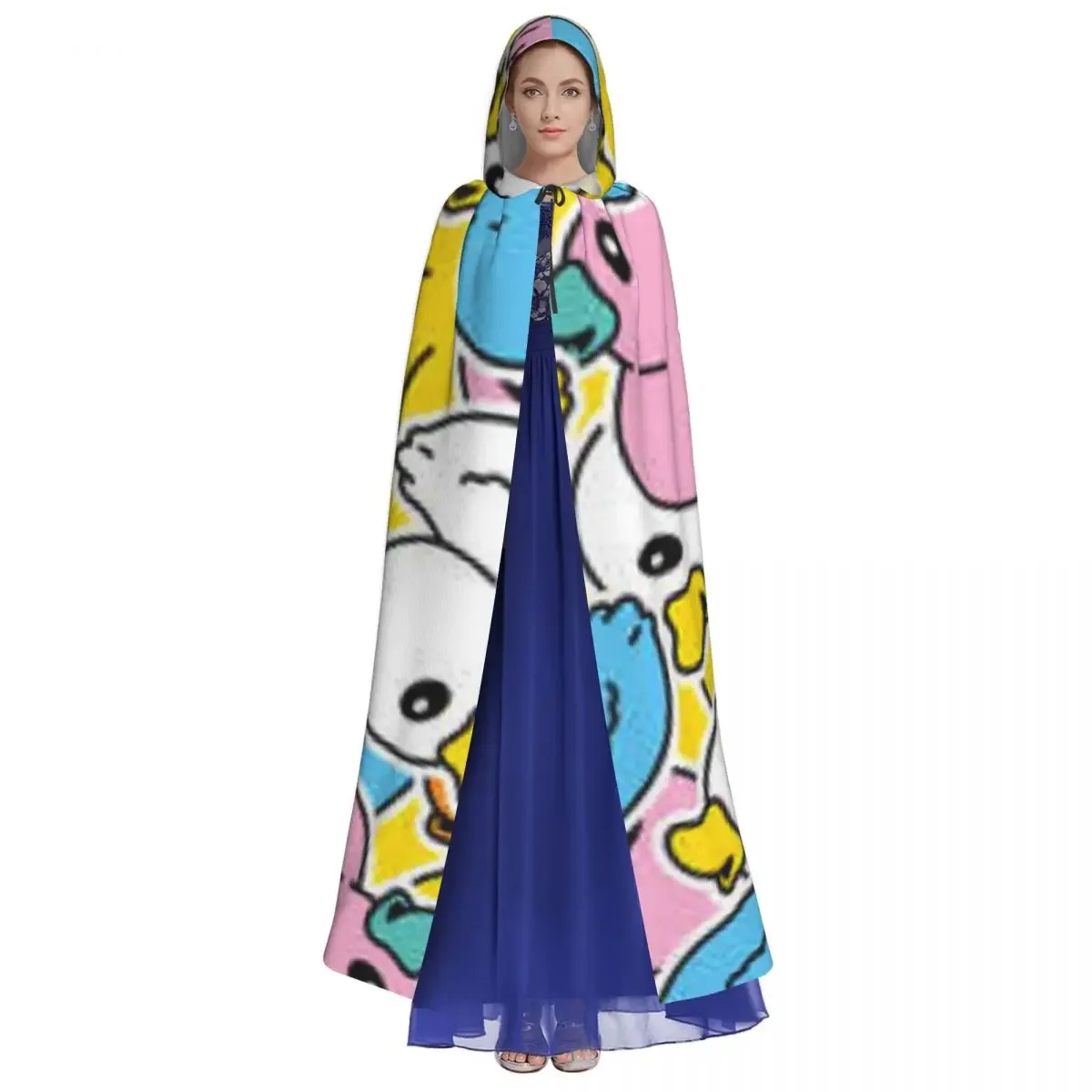 Unisex Witch Party Reversible Hooded Adult Vampires Cape Duck Pastel