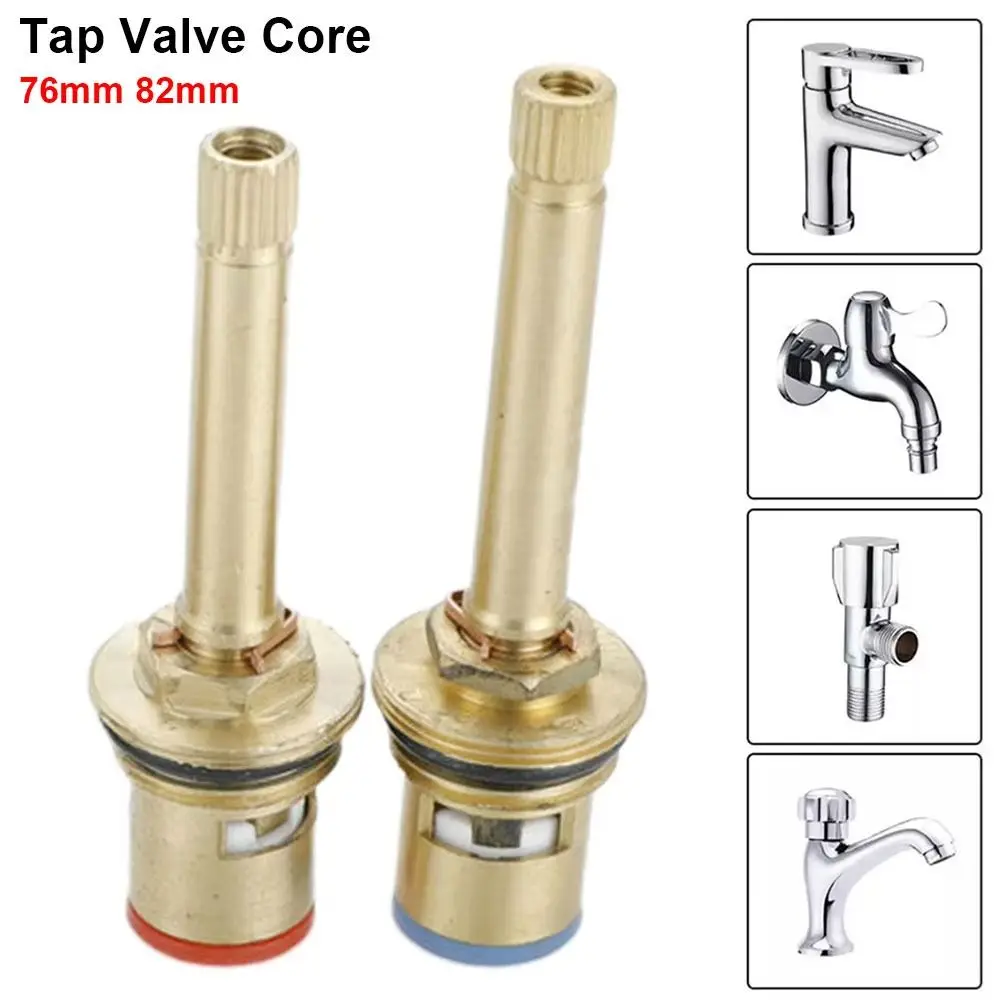 

1Pcs 76mm 82mm Tap Valve Core Copper Brass 1/2 Inches Interface Faucet Cartridges Long Handle Extended Top Valves Fittings