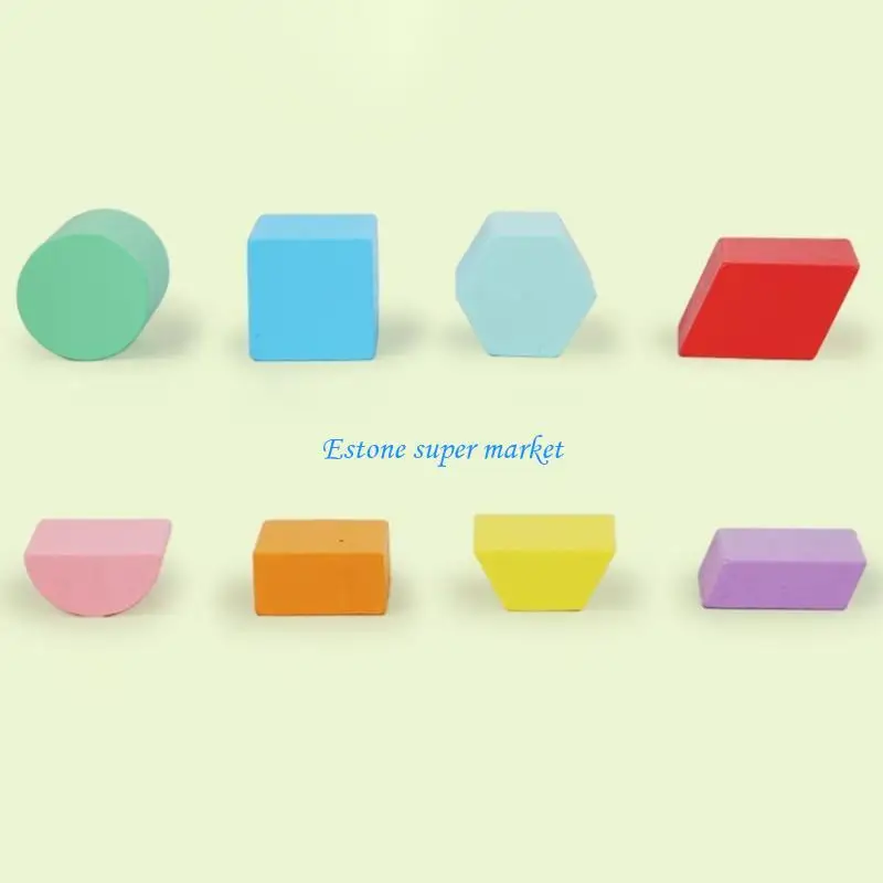 090B شكل ألغاز مطابقة للأطفال الصغار ، والأطفال ، ولعب التعلم المبكر الخشبي للطفل