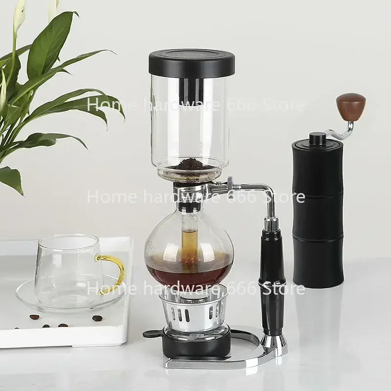 Household Coffee Pot, Manual Coffee Making Equipment Set, Gift Box, Glass Upper and Lower Pot Accessories