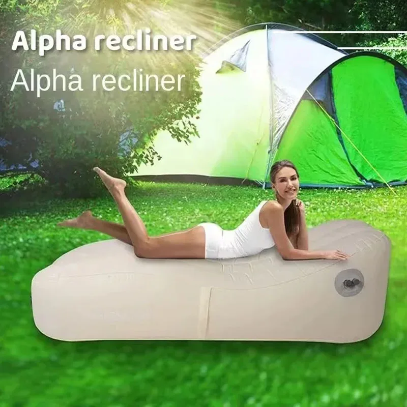 Outdoor Inflatable Sleep Bed, One Button Automatic Pump, Inflatioin, Waterproof Camping Mattress, Thickened