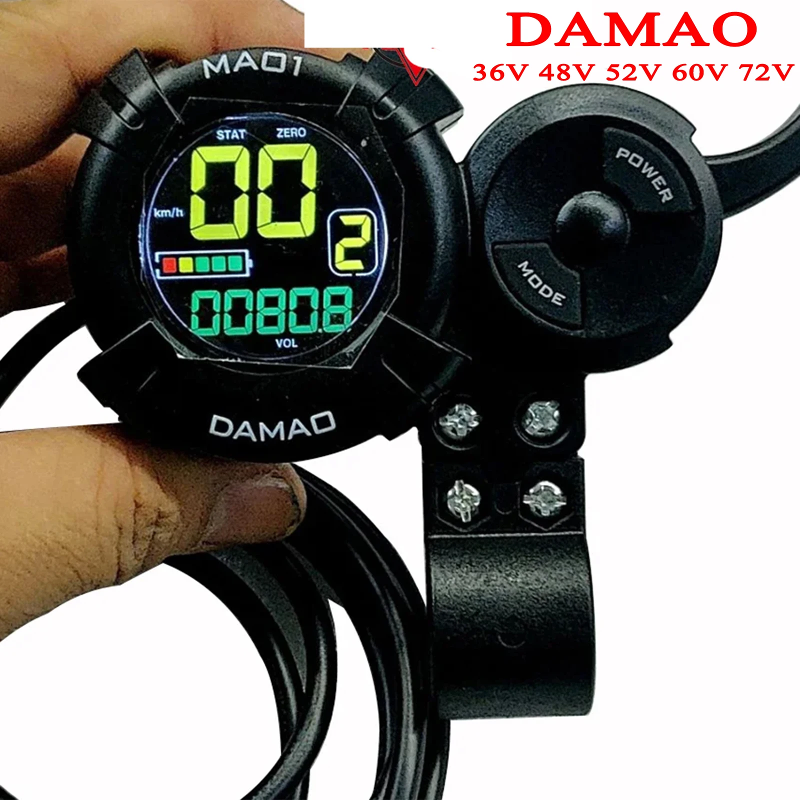 Originale FLJ Scooter elettrico Knuckle interruttore a farfalla DAMAO MA01 Display LCD 36V 48V 52V 60V Controller motore ad alta velocità