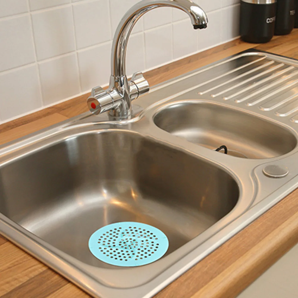 

2Pcs Kitchen Filter Sink Silicone Drain Cover for Bathroom Floor Drain Mat Stopper Hair Catcher Utility Sink Strainer Garbage