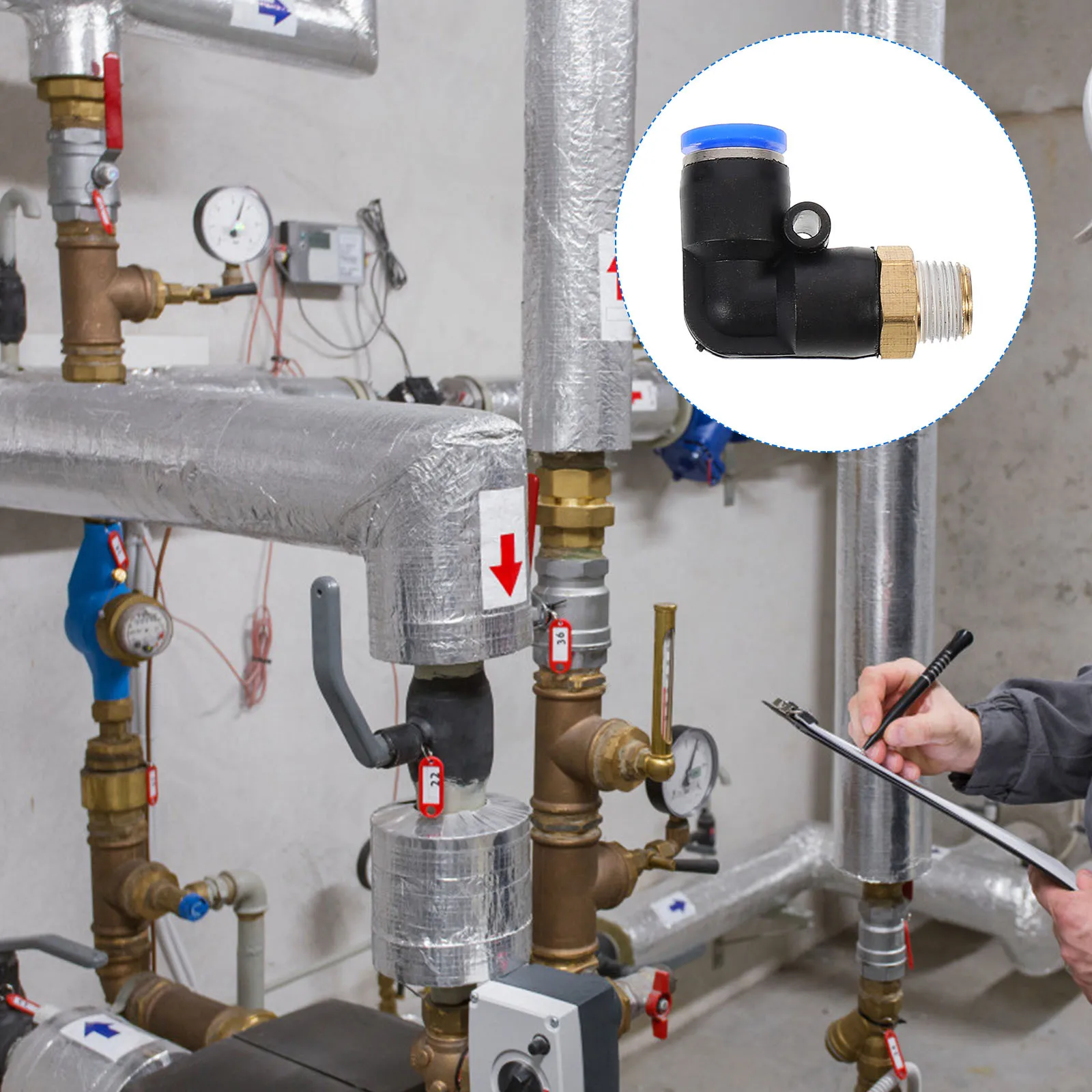 

12Pcs 90 Degree Hose Quick Connector Right Angle Fittings High Pressure Resistant Black Quick Connector Fittings