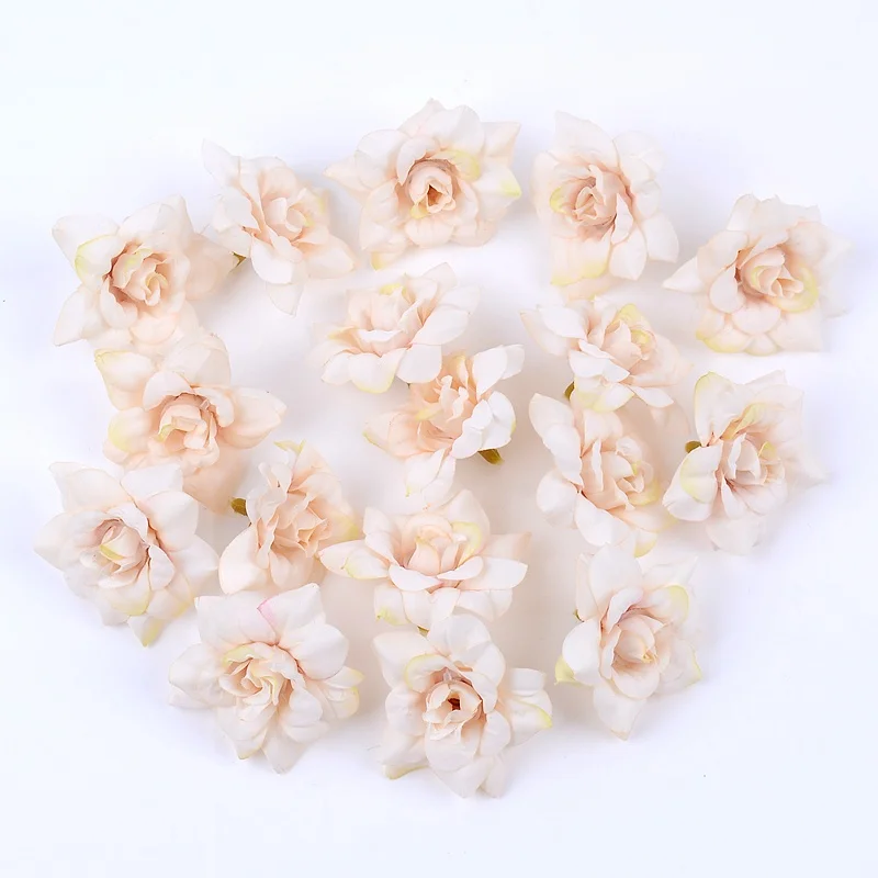 50 Stück künstliche Blumen, 4,5 cm, künstliche Blumen für Heimdekoration, Hochzeit, Hochzeit, Dekoration, Partyzubehör, DIY-Girlande, Geschenkzubehör – Detail 8