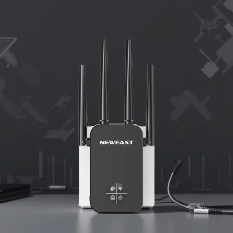 Comfast 1200Mbps Wifi Repeater 2.4/5G Dwuzakresowy Bezprzewodowy Wzmacniacz WIFI Inteligentny Ekran Router Domowy 4 Anteny WPS/RESET Wtyczka EU