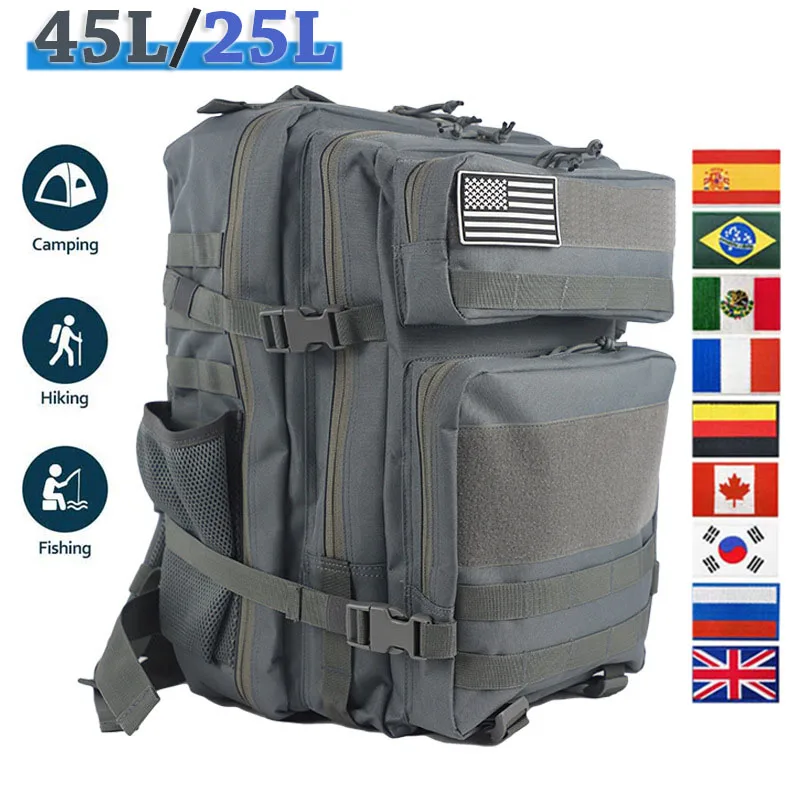 

25L/45L 3P Tactical Backpack for Men Women Pink Outdoor Camping Hunting Accessories Military Army Molle Rucksacks Assault Bag