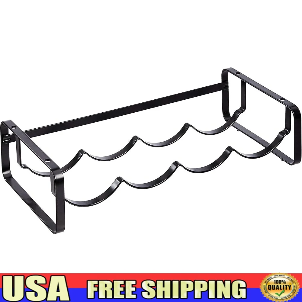 

Металлическая настольная штабелируемая винная стойка, 4 бутылки, прочная стальная конструкция, компактная конструкция, сборка не требуется