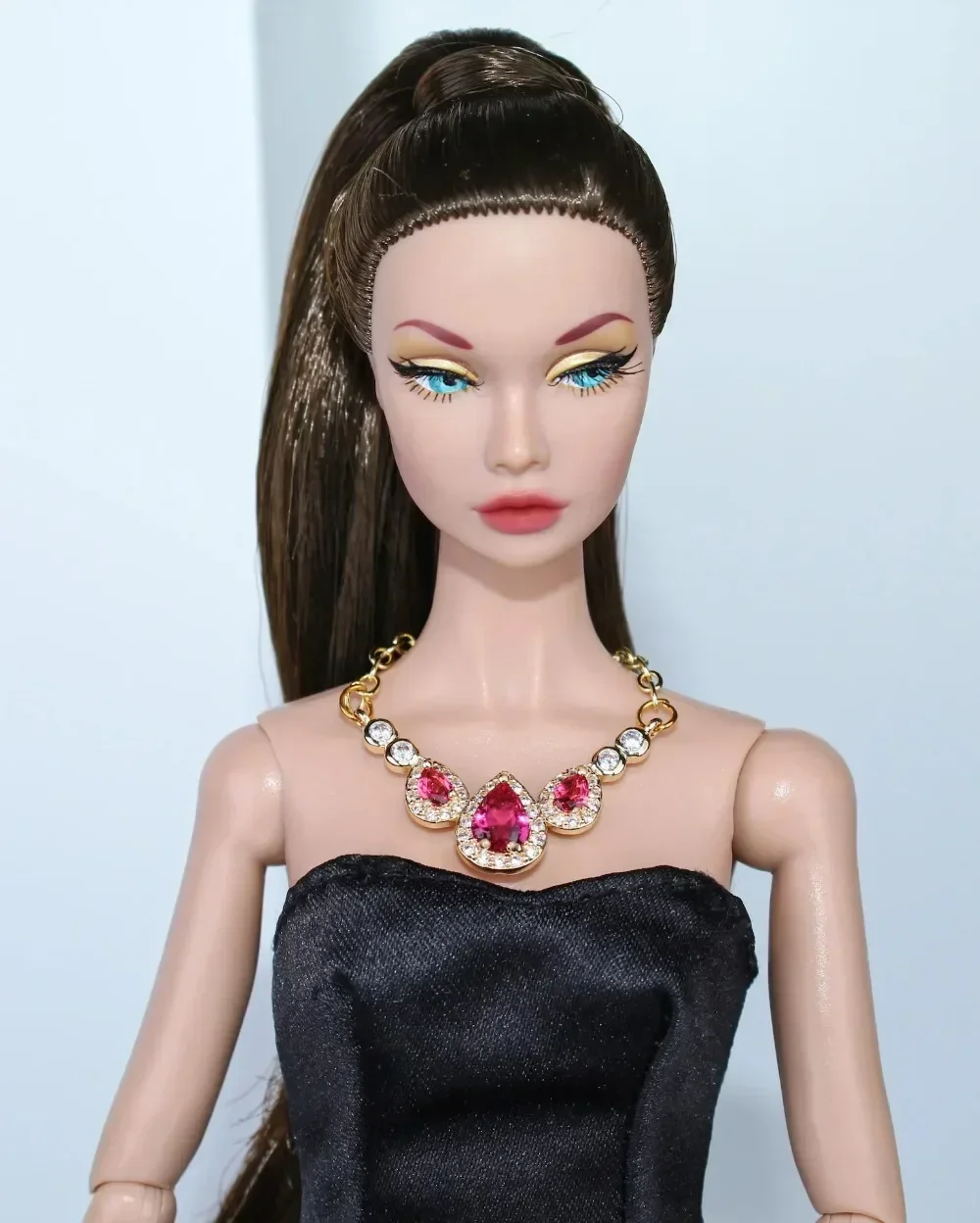 1/6 doll accessories / doll jewelry metal zircon stone necklace crown for 30cm Xinyi Fr2 blyth ST BJD BB doll