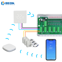 Beok Tuya Zigbee Thermostat Controller Smart Home Hub Controller for Gas Boiler and Water Floor Zone Heating System Actuator