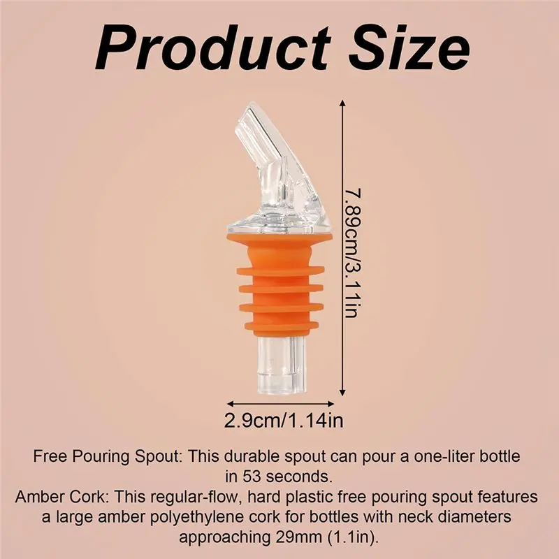 IALJ-Universal 12 Wide-Neck Pouring Spouts, Ideal For Bar And Home Use, Pourers Essential Accessories For Bar Mixing Tools