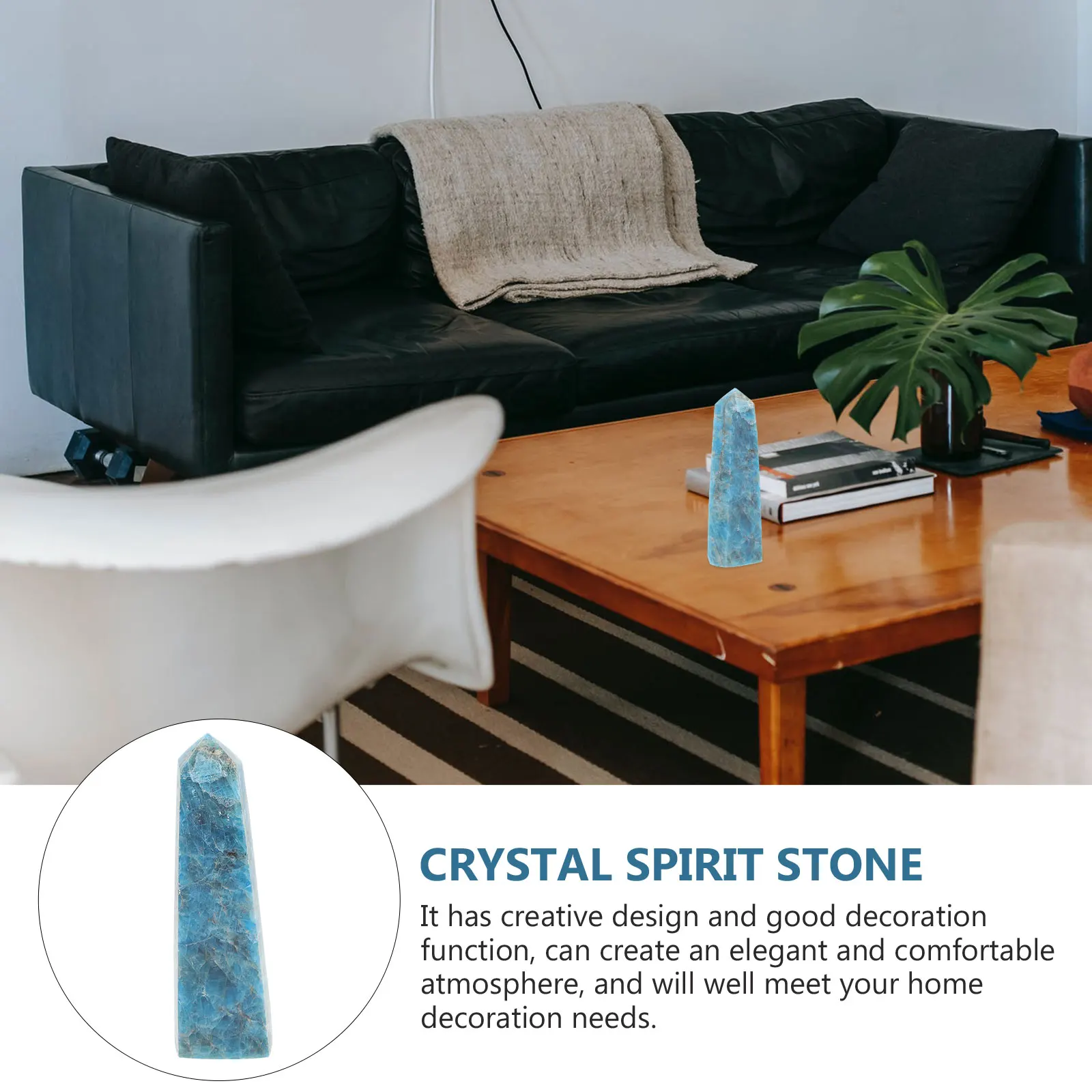 

Exquisite Moon Stone Crystal Desktop Decor Natural Relaxing Decoration For Home Office Bar Coffee Shop Bedroom Fish Tank Table