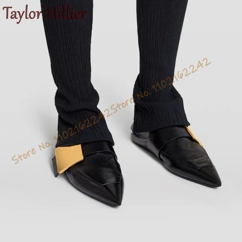 

2024 Spring Pointed Flat Shoes Pumps Retro Black Shallow Mouth Small Leather Shoes Fashion Casual Elegant Women'S Shoes Pumps