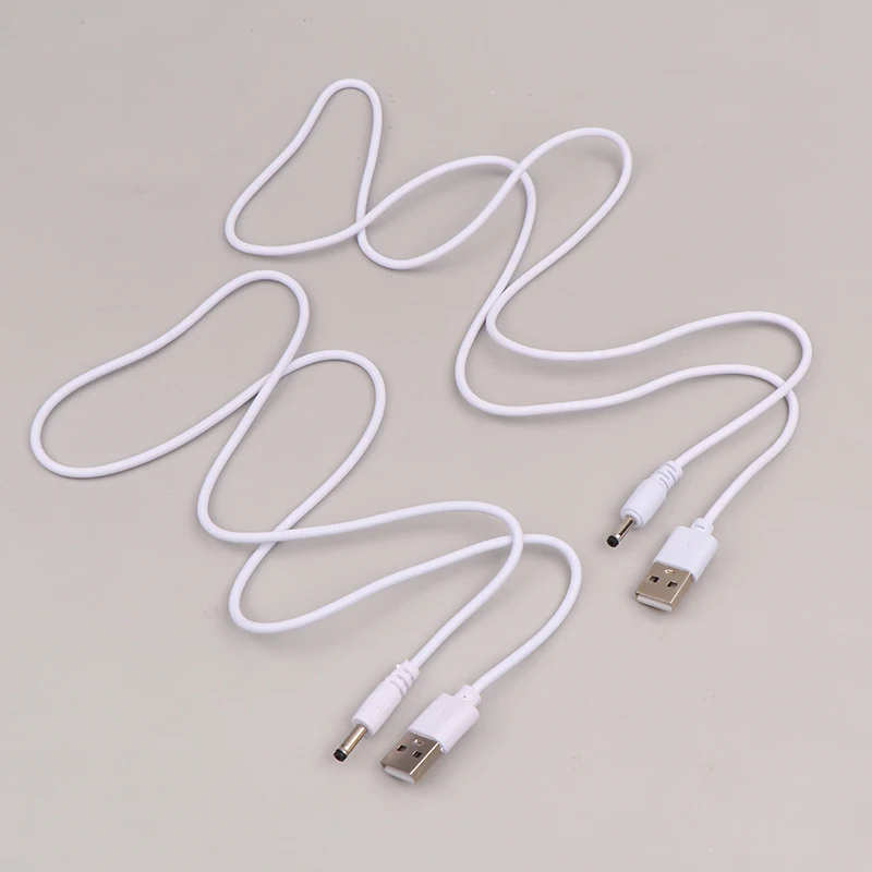 1pc White USB To DC 3.5mm Power Cable Jack Connector 5V Charger Power Cable Universal For HUB Mini Fan Router Speaker MP3/MP4