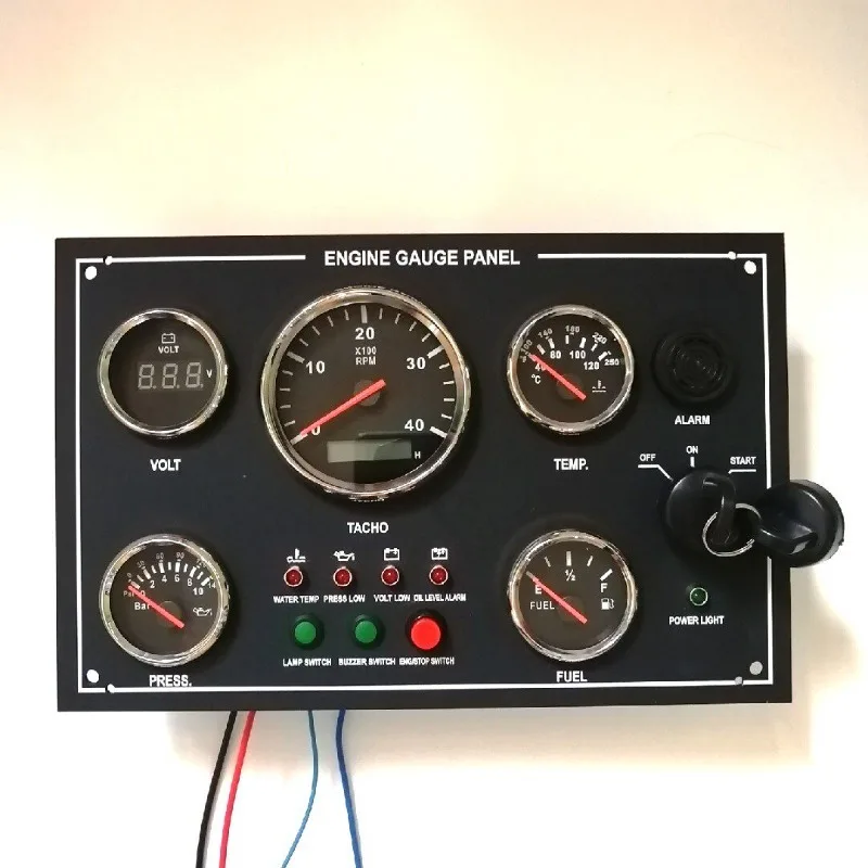 Diesel Engine Control Panel Dashboard Switch Panel Boat Dashboard Waterproof Marine