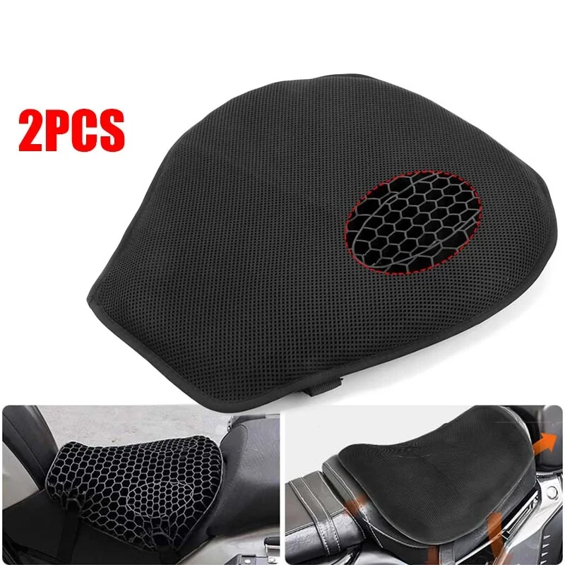 

Motorcycle Seat Cushion Gel Pad Honeycomb Comfortable Shock Absorption Soft Cool