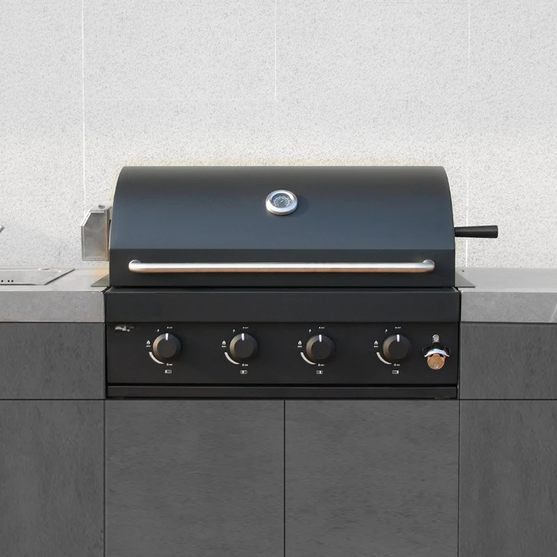 

Built-in BBQ Outdoor Charcoal BBQ Table Villa Patio Built-in BBQ