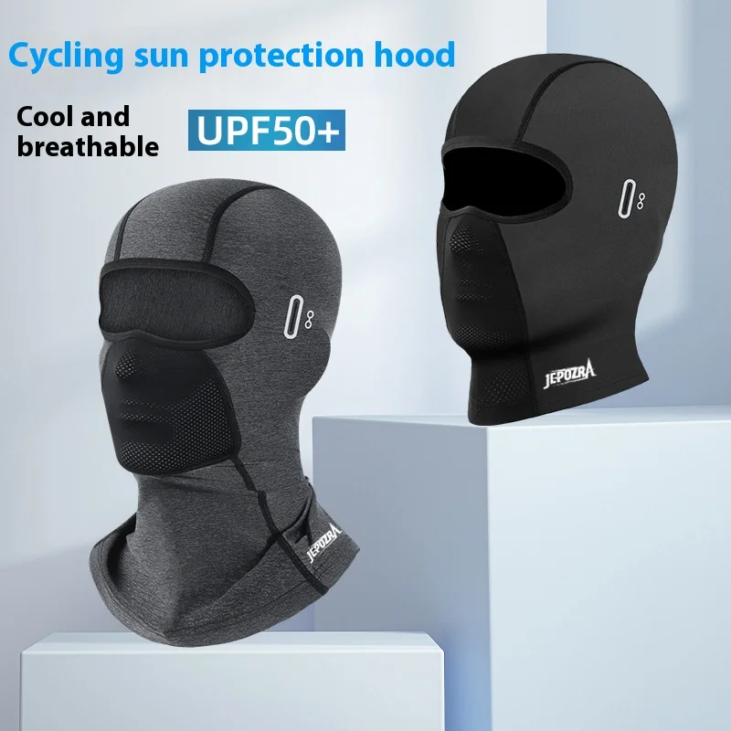 

jepozra Motorcycle Balaclava Breathable Ice Silk Full Face Mask Outdoor Sports Cycling UV-Protection Headgear for Men Women