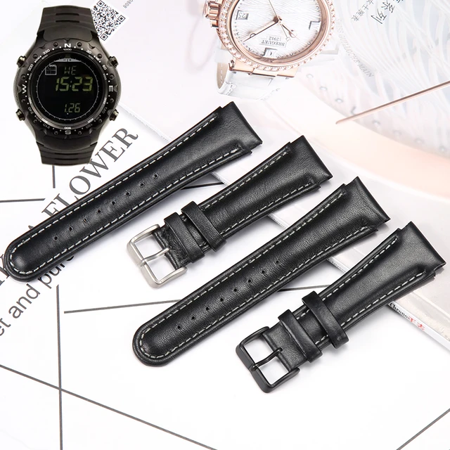 22mm Leather Watch band Suitable for Suunto X-Lander Military Watch Wrist  Band Men's xlander Black Watch Accessories - AliExpress