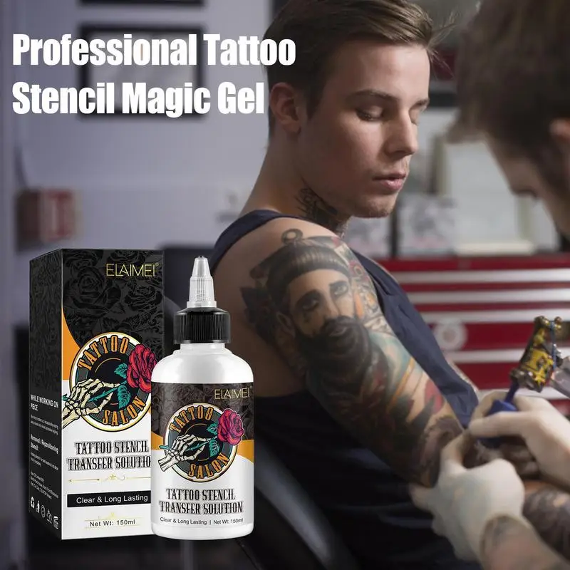 Stencil Transfer Cream 5oz Tattooing Soothing Gel Safe Long Lasting Color Stencil Solution For Tattooing Paper Non-irritating