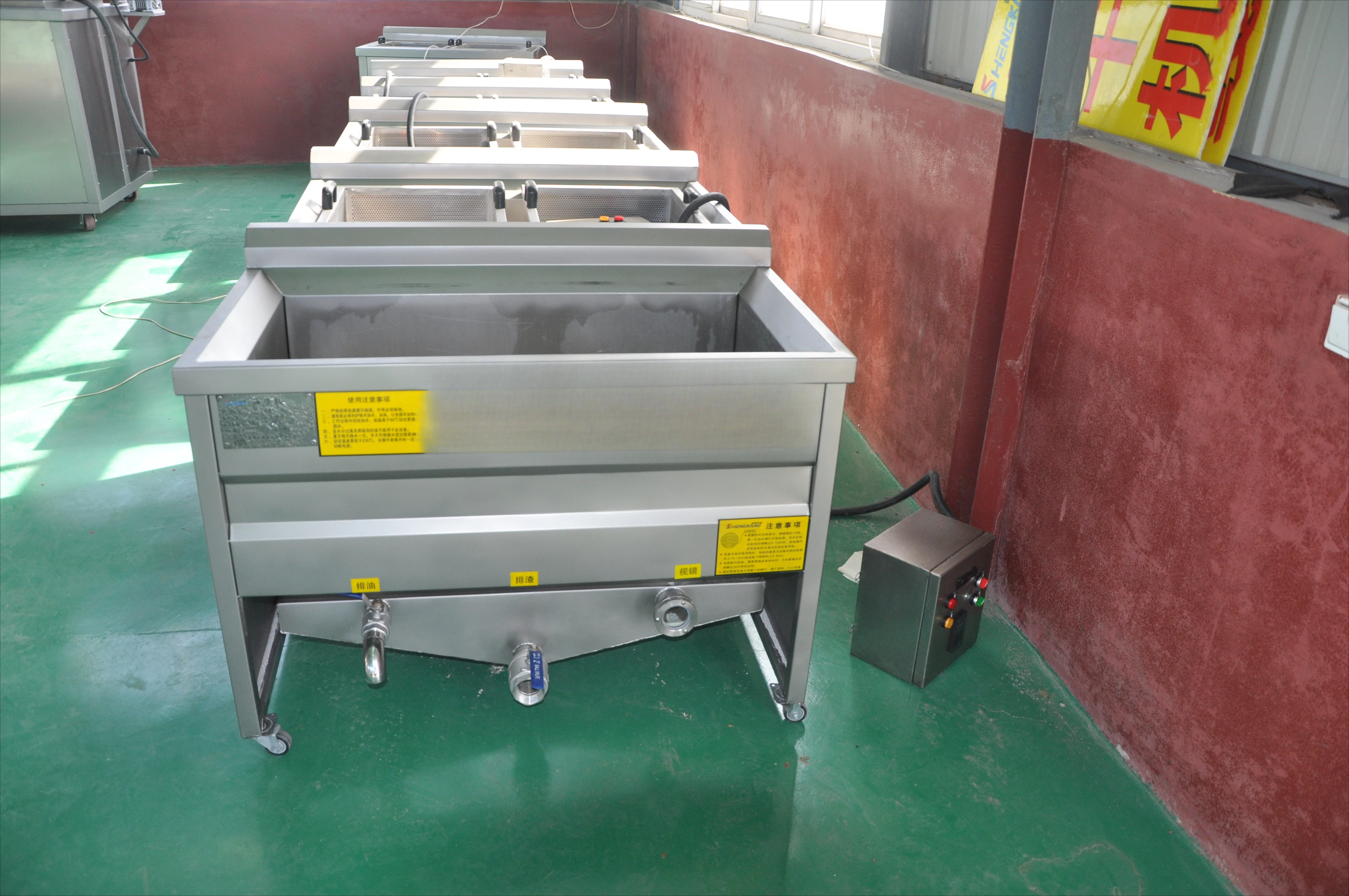 Fritadeira de frango em aço inoxidável Fritas de batata Fritas de frango Fritadeira comercial