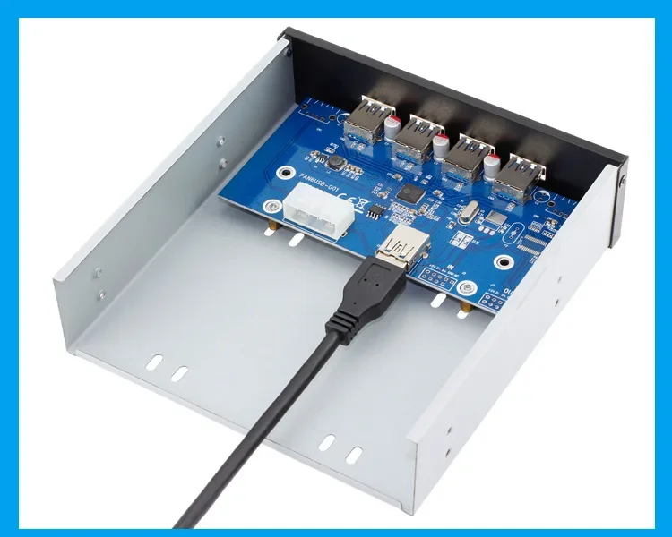 4 ポート USB 3.0 デスクトップ コンピュータ フロント パネル光学ドライブ ビット拡張モバイル ラック USB3.0 CD-ROM ブラケット マウント ハブ ベイ